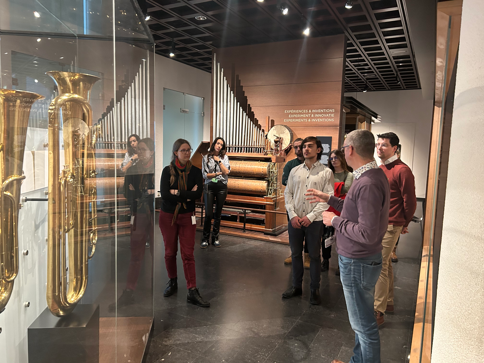 <p>Figs 4-5: Koninklijk Conservatorium Brussel and KASK & Conservatorium. Visit to the Musical Instruments Museum reserves in Brussels, November 2023.</p>